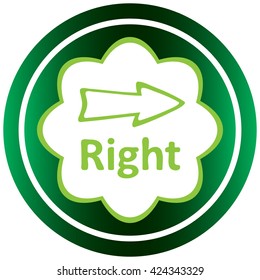 Green icon right arrow