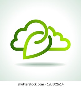 green Icon save environment concept
