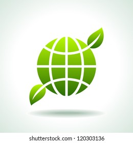 green Icon save environment concept