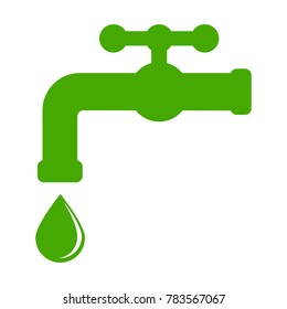 green Icon save environment and water concept