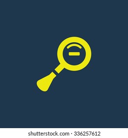 Green icon of Search on dark blue background. Eps.10