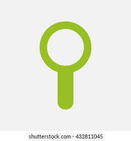 Green icon of Search on Light Gray background. Eps-10.