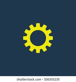 Green icon of Setting on dark blue background. Eps.10