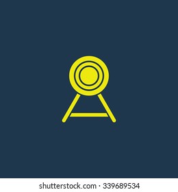 Green icon of Target on dark blue background. Eps.10