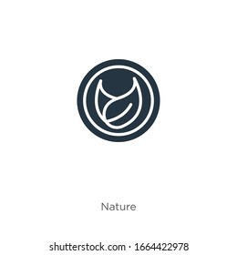 Vector de icono verde. Icono verde plano de moda de la colección natural aislado en fondo blanco. La ilustración vectorial se puede utilizar para diseño gráfico web y móvil, logotipo, eps10