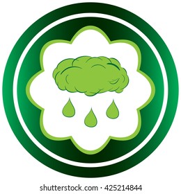 Green icon weather rain