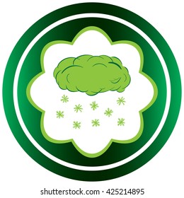 Green icon weather snowfall
