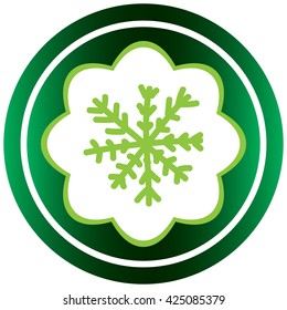 Green icon weather snowflake