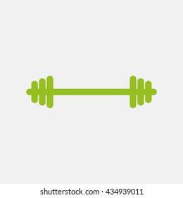 Green icon of Weight on Light Gray background. Eps-10.