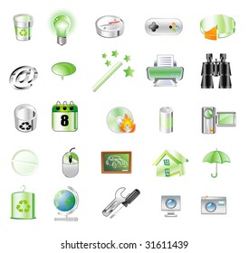 Green icons