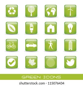 green icons over white background. vector illustration