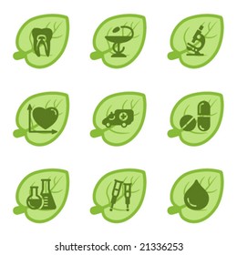 Green icons, set 12