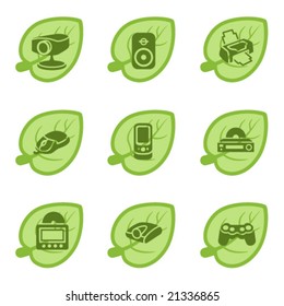Green icons, set 21