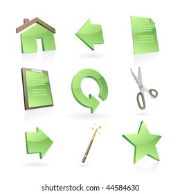 Green icons set