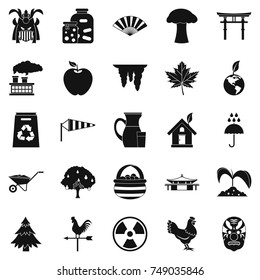 Green icons set. Simple set of 25 green vector icons for web isolated on white background
