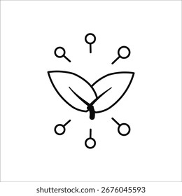Iconos verdes. Vector de línea simple
