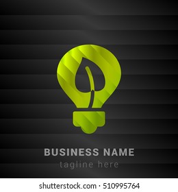 Green Idea Lime Green and Black silk fashion premium icon / Logo