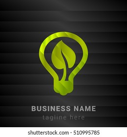 Green Idea Lime Green and Black silk fashion premium icon / Logo