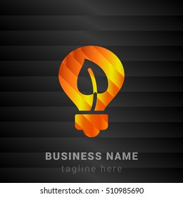 Green Idea Orange, Yellow and Black silk fashion premium icon / Logo