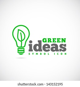 Green ideas logo template