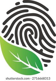 Green identity concept: blending biometric security with a commitment to nature