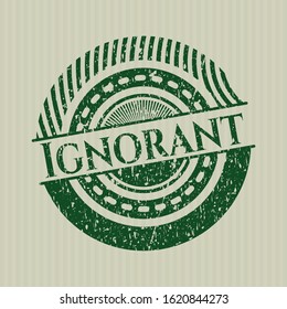 Green Ignorant distress rubber grunge seal