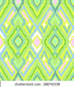 green ikat design ~ seamless background