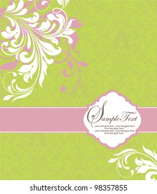 green illustration with white floral elements