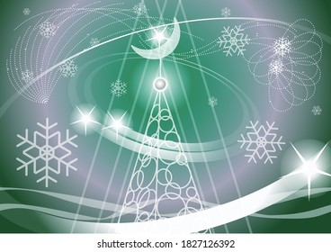 Imagen verde de un árbol de Navidad.
