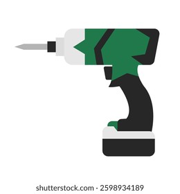 Green impact driver icon. Vector.