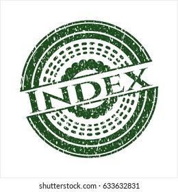 Green Index rubber grunge texture stamp
