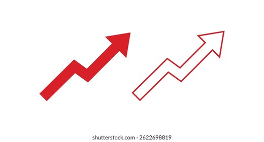 Flechas verdes de indicación. Flechas arriba, gráfico financiero estadístico. Ilustración vectorial