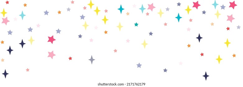 Green Indigo Blue Azure Turquoise Yellow White Stars Pattern. Lavender Multicolor Red Violet Vivid Chaotic Colorful Vibrant Sky Background. Bright Pastel Sea Stars Pink Print Orange Design Pic.