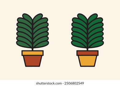 Green indoor plant illustration design