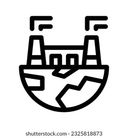 Icono de la industria verde: Ilustración del diseño del símbolo del vector