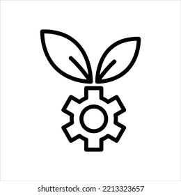 Ilustración gráfica del vector de línea de la industria verde