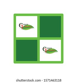 Green Industry logo design template. Green logo designs.
