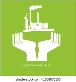 green industry logo for your logo industry icon