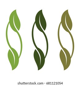 Green Infinity Leaves Logo Template Illustration Design. Vector EPS 10.
