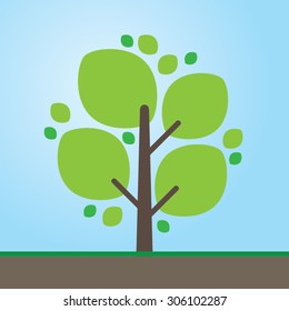 Green Info-graphic, Concept Design Of Tree 4 Content