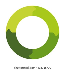 Green  infographic data concept. circle  icon. vector graphic