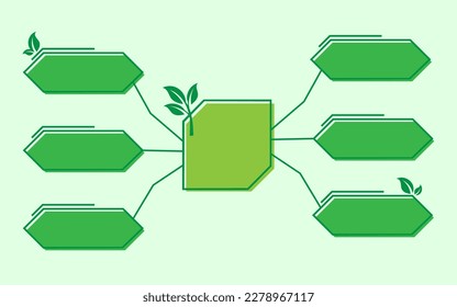 Green Infographic Mind Map Vector