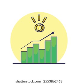Green infographic stripes line vector illustration company business plan global strategy