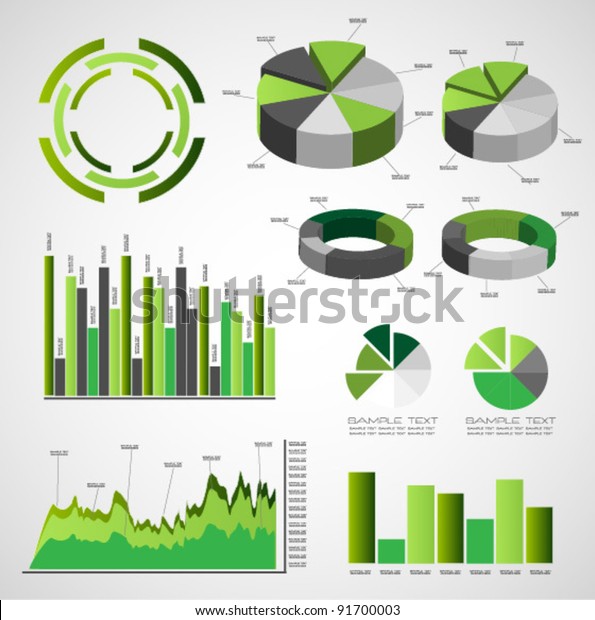 Green Infographic Vector Stock Vector (Royalty Free) 91700003