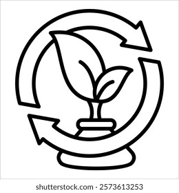 Green Infrastructure Icon Element For Design