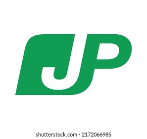 green initial JP lines logo symbol art