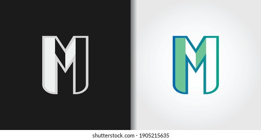Grüner Anfangsbuchstaben m Logo-Ideenvorschau