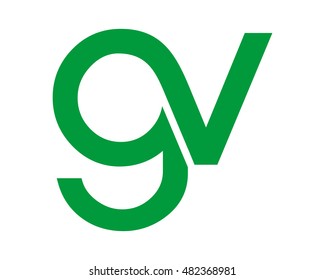 green initial typography typeset alphabet font image vector icon