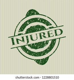 Green Injured distressed rubber seal