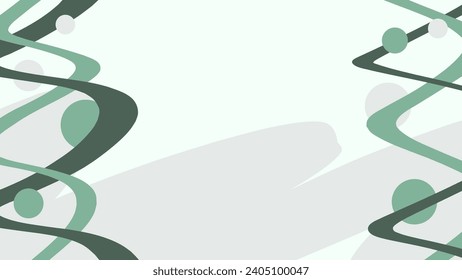 Green Ink Calligraphy Ribbon Decoration Frame, Flat Abstract Background